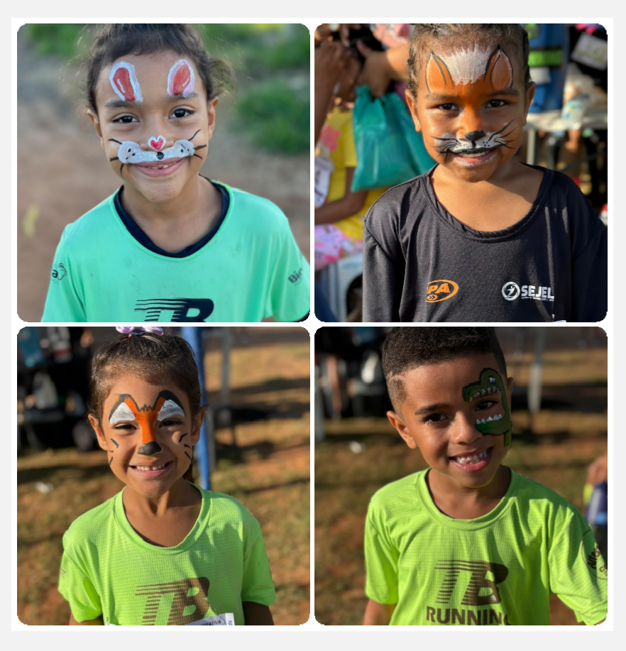 Crianças participando da Corrida Kids