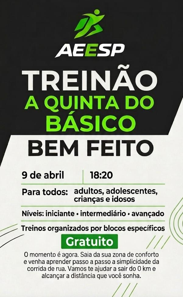 Poster Treinão de Quinta - AEESP